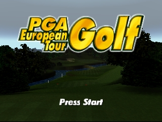 PGA European Tour Golf title screen for Nintendo 64